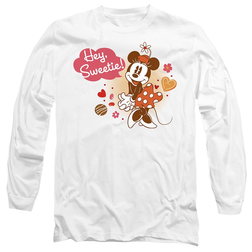 Disney Unisex Adult Hey Sweetie! Minnie Mouse Vintage Valentine`s Day T-Shirt