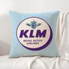 Netherlands K-Klm R-Royal Dutch Airlines Cushion Cover Summer Coolness Linen Fabric Double-Sided Printing Pillow Case Home Decor