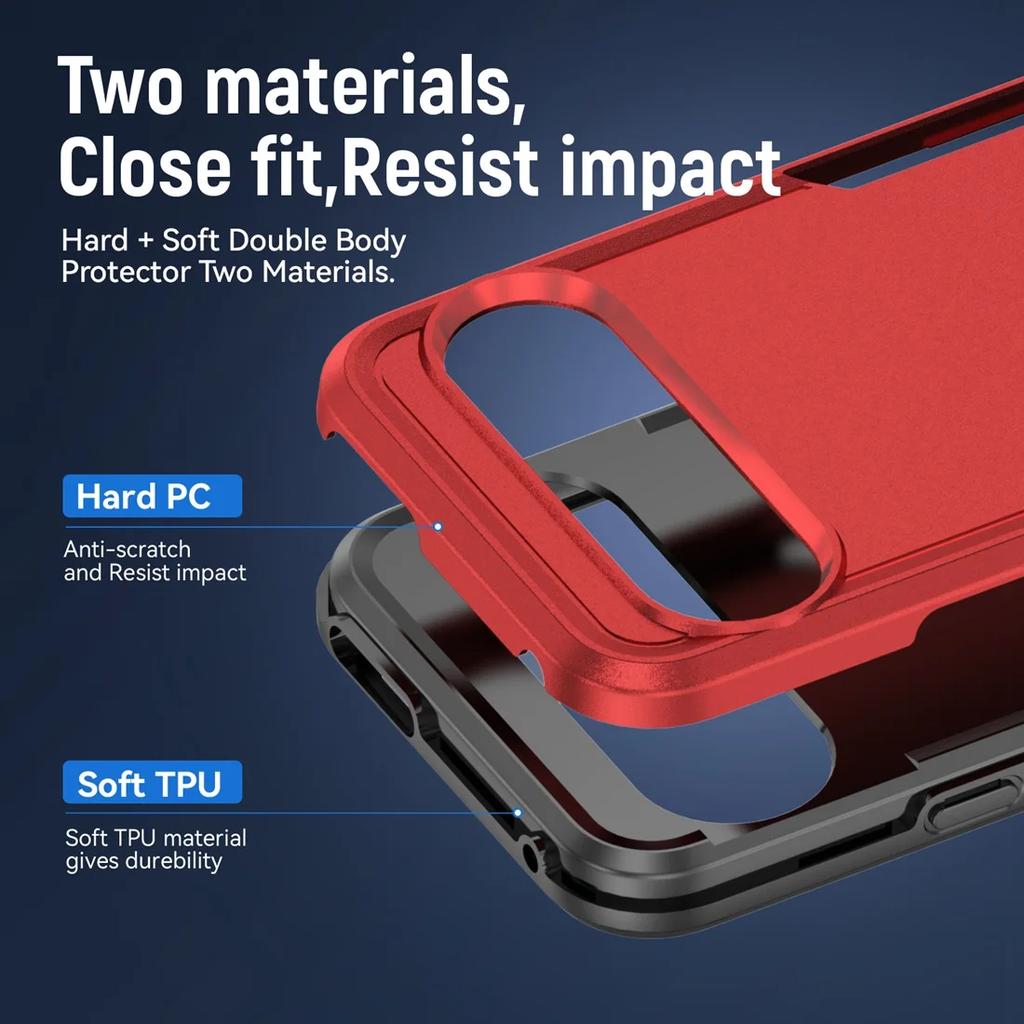2-in-1-Hybrid-Doppelschicht-Schutzhülle mit schwerer Panzerung, robust, stoßfest, für Google Pixel 9 9A 9 Pro 8 8A 8 Pro 7 7A 7 Pro 6 6A 6 Pro 4G 5G
