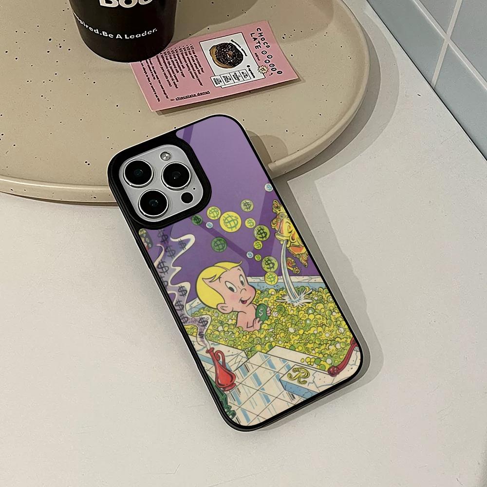 Richie Rich Cartoon Phone Case for Iphone 17 16 15 14 Air 13 12 11 Pro Max Mini Plus Fundas Shell PC+TPU Cover