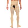 Meias-Calças Masculinas Transparentes Sem Virilha Brilhantes Lisas Cintura Média Leggings Elásticas Meias-Calças Transparentes Leves