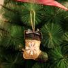 Handmade Christmas Linen Plaid Hanging Decor Xmas Bells Ball Decorations  New Year Festival Gifts