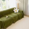 Sofa Handtuch Wohnzimmer Sofa Überwurf Uni Rutschfest Waschbar Atmungsaktiv Quastenkante Kissen Heimdekoration