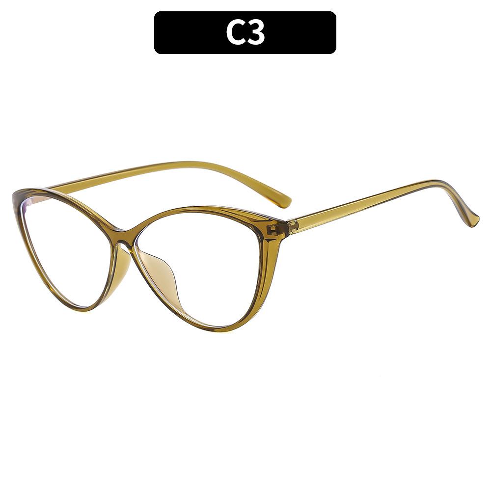 Fashion Korean Version Of The New Anti-Blue Cat Eye Flat Mirror Plain Face Literary Street Shot Glasses Frame Versatile Glasses Frame
