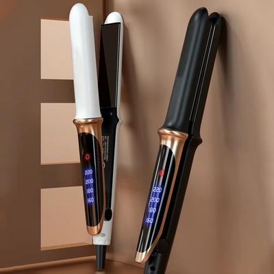 2In1 Professional Hair Straightener Iron Hair Straightening Curling Irons Negative Ion Hair Curler Smoothing Hair Styling Tools