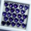12 Pcs Lot Natural Purple Sapphire Heart Cut Certified Loose Gemstones