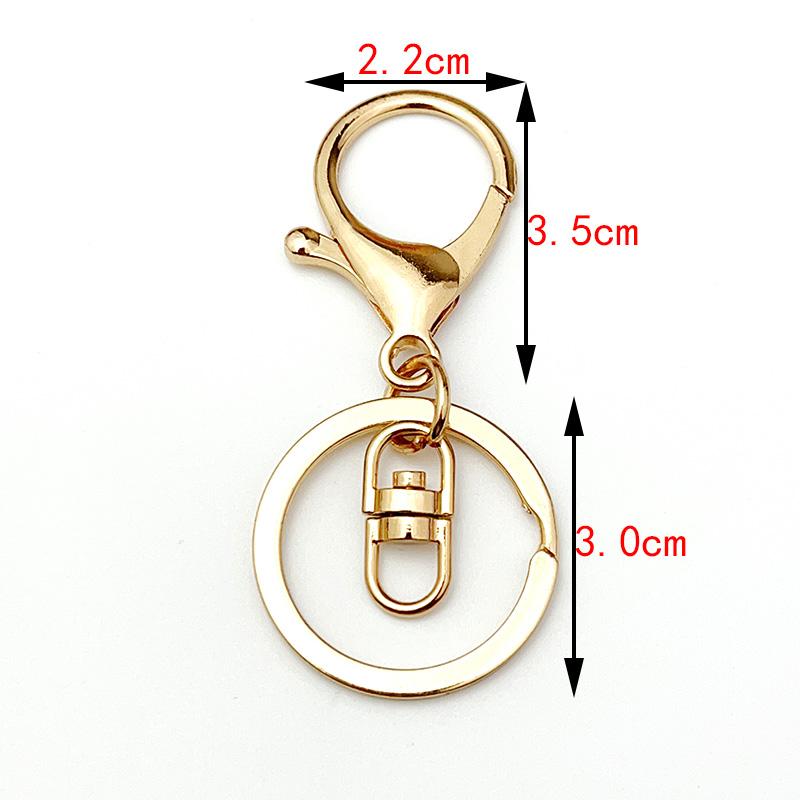 6/30Pcs Metal Large Lobster Clasp Key Chain Separation Ring Key Clasp Lock Ring Home DIY Bag Toy Pendant Accessories