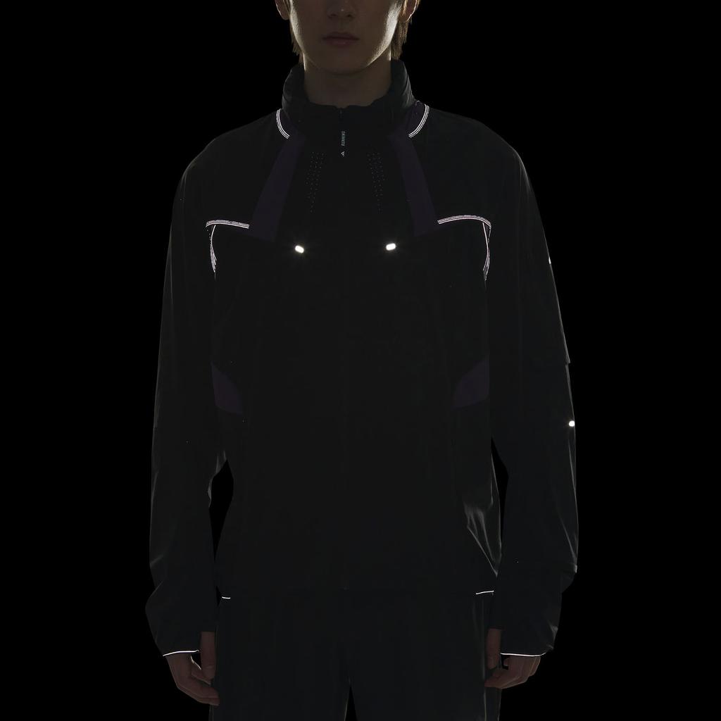 Adidas Breeze Run Reflective Print Removable Sleeve Running Jacket Men Jacket KF4924