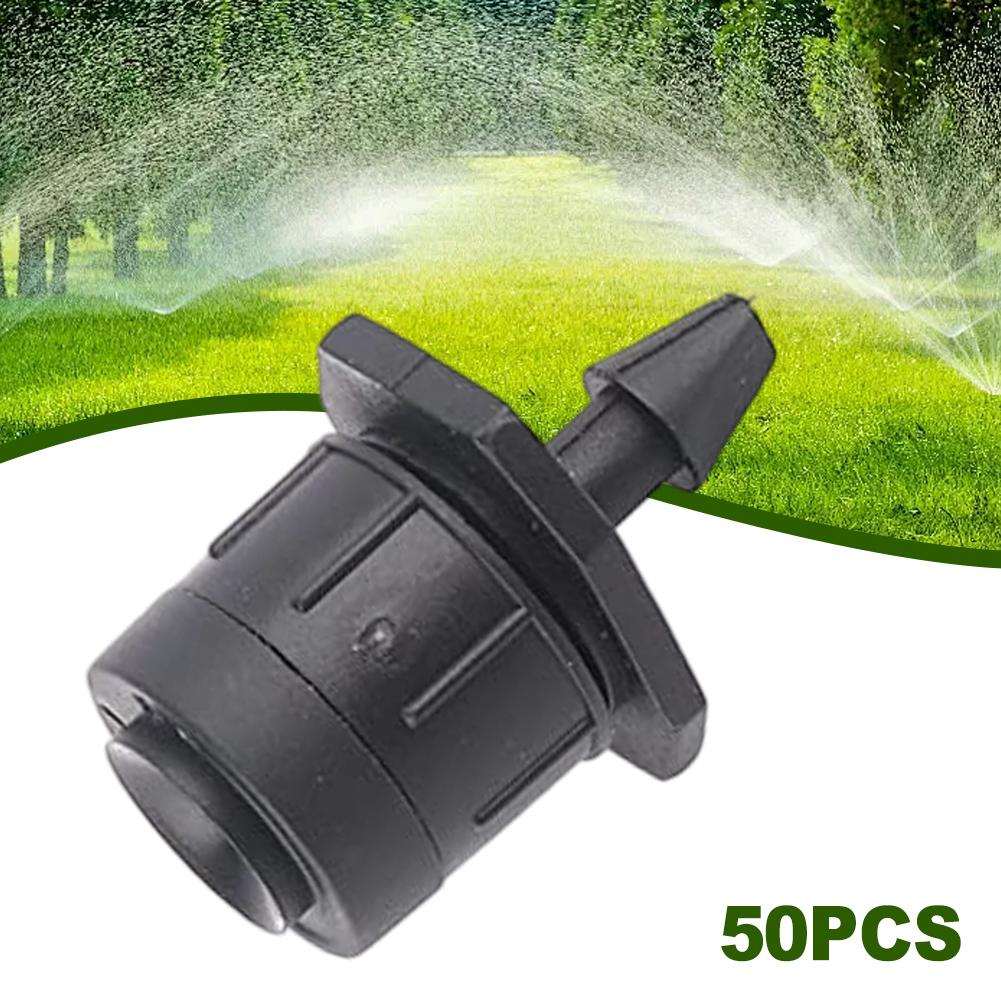 Pack of 50 Adjustable Irrigation Drippers with 360 Degree Water Flow for Precise Watering In Greenhouses and Lawns