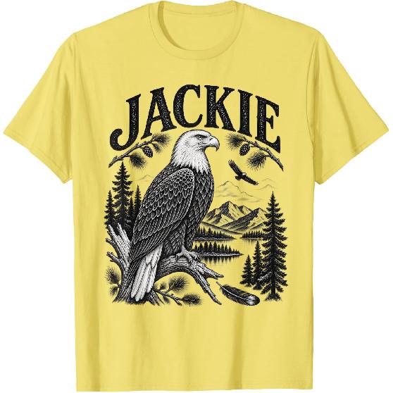 Fly High Jackie, Jackie and Shadow Bald Eagle for Men Women T-Shirt
