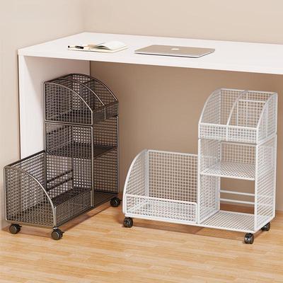 Mobile Bookcase and Storage Trolley with Wheels: Versatile Floor Standing or Under Desk Bookshelf