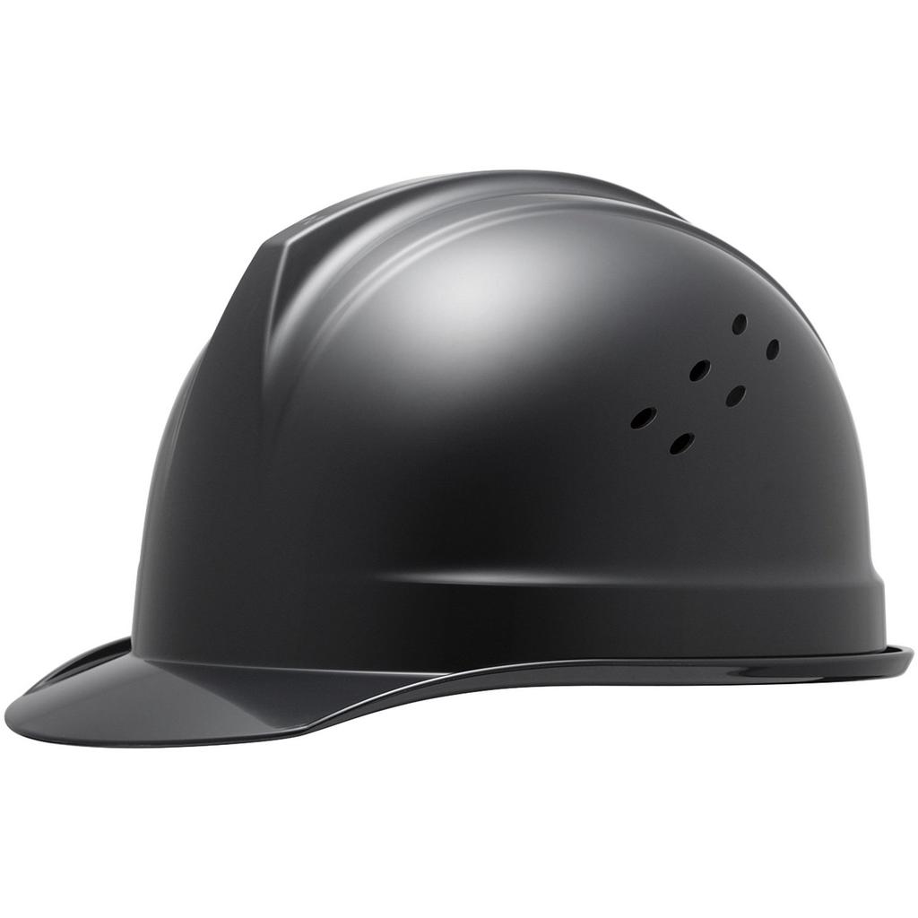 Midori Anzen SC1BNV RA ABS Construction with Ventilation Rain and Protection Helmet, Black, Holes, Guard, Anti-Slip