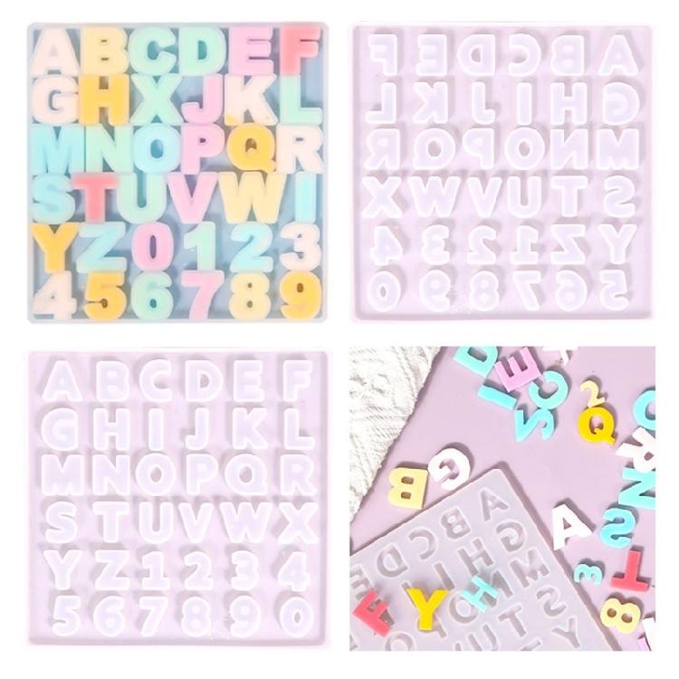 Alphabet Number Mold Crystal Epoxy Silicone Mold Keychain Multipurpose Mould