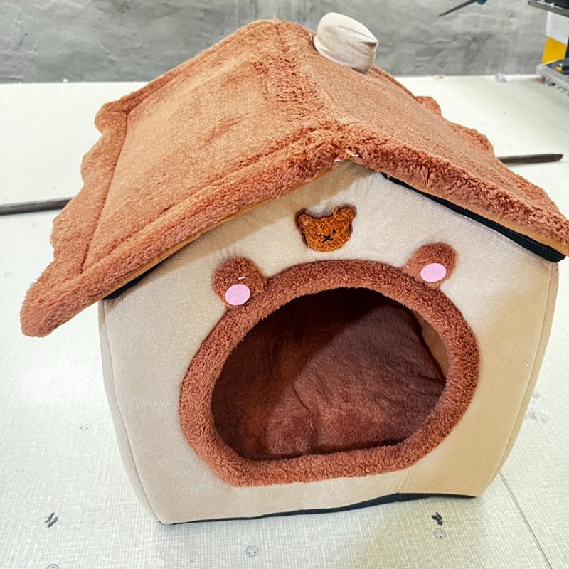 Falthäuser Abnehmbares Waschbares Katzenhaus Welpenhöhle Sofa Vier Jahreszeiten Allgemein Kann Haustierbedarf für Mittelgroßes Haustier Winter