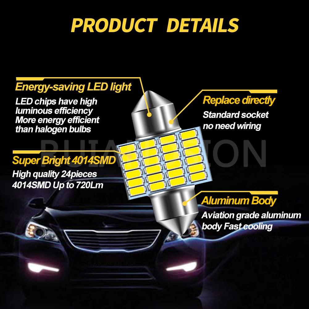 Ruiandsion T10 x 28mm Car Room Lamp T10 x 28mm