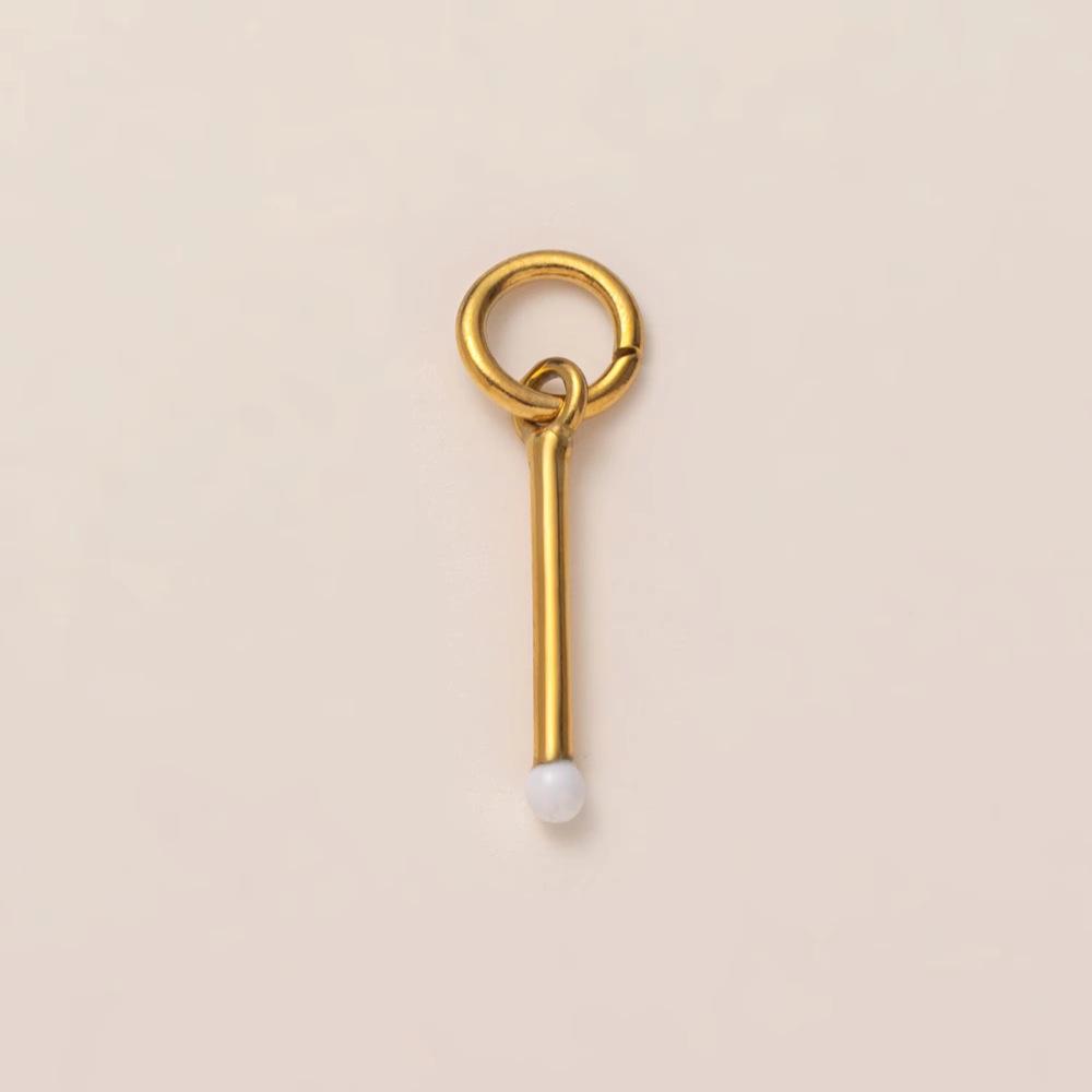 18K Gold Plated Stainless Steel Adjustable Chain with Fruit Pendant for DIY Jewelry