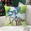 Regular Show Pillow Case For Home Bedroom Car Office Decoration Living Room Sofa Cushion Cover Suitable