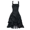 Euro-American Gothic Lolita Ball Gown: Slim, Irregular Lace-up Corset Dress
