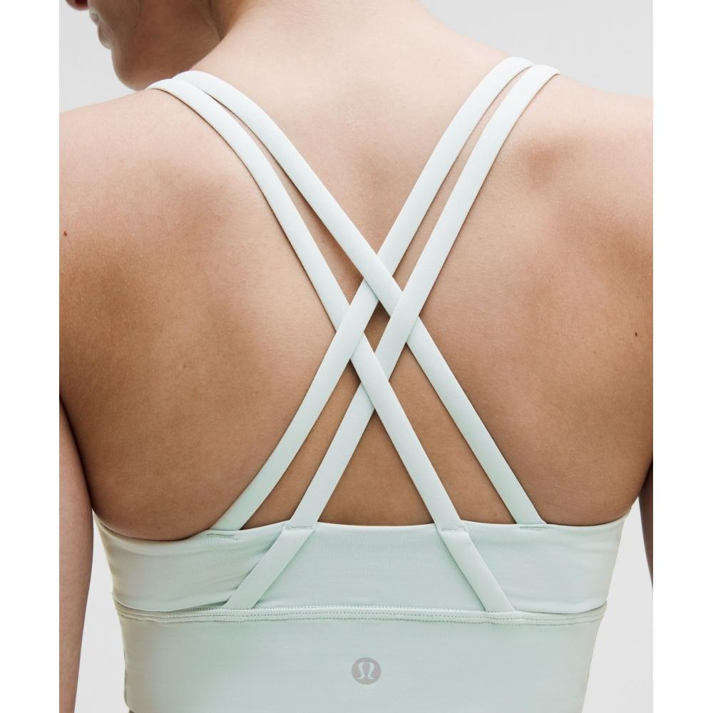 Lululemon Energy Longline Bra  MeDium Support  B D Cups Pelican