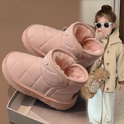 Mädchen Schneestiefel rutschfest und wasserdicht Winter 2025 neue Kinder Baumwollstiefel warm große Baumwolle Mädchen Samt Baumwollschuhe