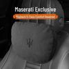 Suede Neck Support Pillow for Maserati Quattroporte, Ghibli, Levante & Maybach Car Seats.