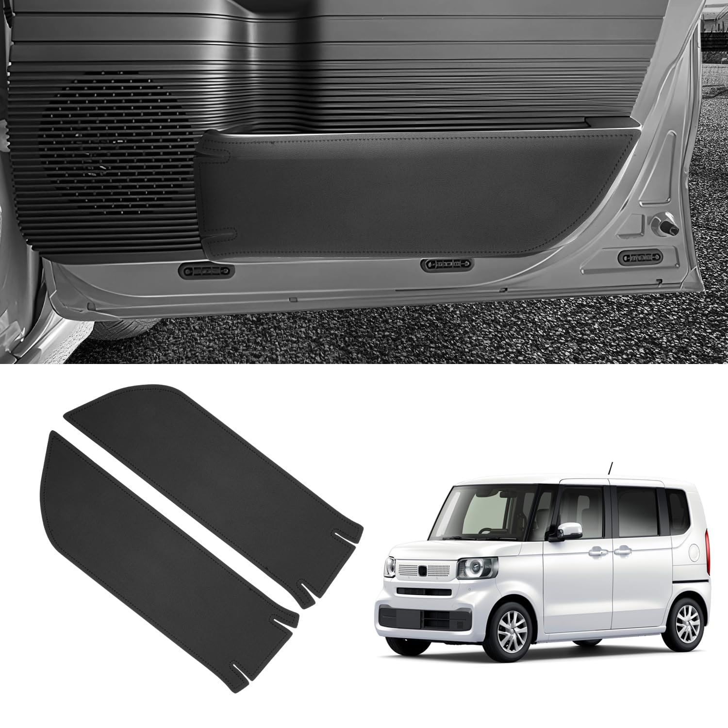 

GIMUYA Honda New N-BOX JF5 JF6 Door Kick Guard, Door Trim Guard, N-Box Custom Passenger seat and driver чёрный