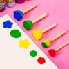 Children's Round Sponge Brushes for Art & Painting - Mushroom Head Tools for DIY Graffiti and Kindergarten Use
