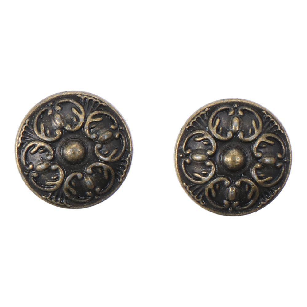 Brass Bathroom Pulls Bronze Single Hole Closet Door Knoks Solid Round Drawer Pull for Warehouse, Glass Door& Garden Door