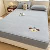 New Class A raw Cotton Polished Cartoon Wind Towel Embroidered Padded Mattress-Cute Pet Series Single-Piece Mattress