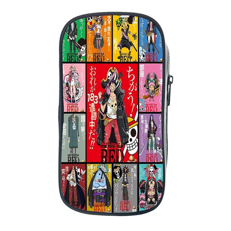 One Piece Pencil Bag Zoro Luffy Chopper Ace Law School Cases Kawaii Stationery Holder Bag Pen Case Students School Supplies