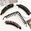 13cm Large Ponytail Claw Clip Vertical Banana Hair Clips Women's One-word Clip Twist Hairgrips Fashionable Hair Accessories