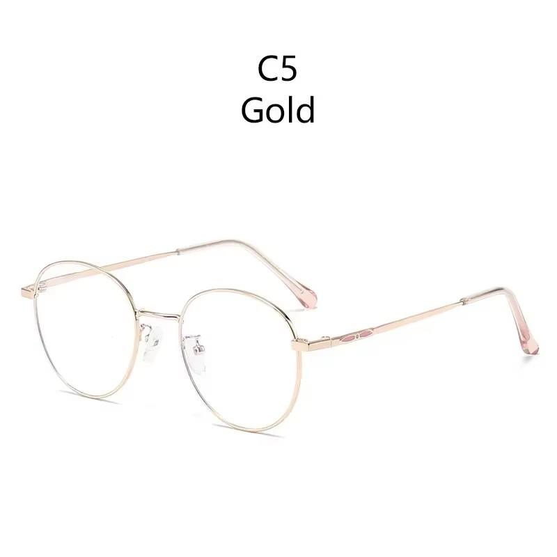 UV Protection Lightweight Comfortable Durable High Quality Retro Alloy Metal Round Shaped Lenses For Both Anti-Blue