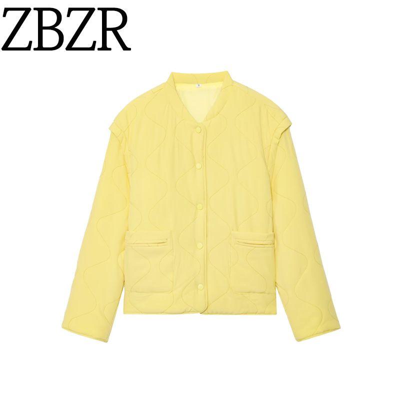 Za New Fall Women's Clothing 2025 Fashion Style Stylish Fashion All-Match Loose Sewing Long Sleeve Cotton Coat Outwear