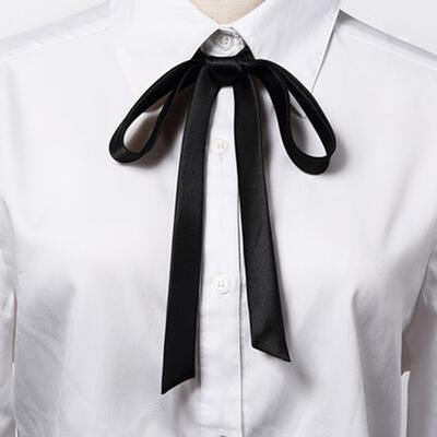 Uniform Kostüm Hemd Zubehör Vintage Student Band Krawatte Fliege Satin Fliege Bänder Knoten