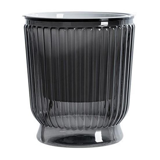 Self Watering Plant Pot Plastic Flower Pot with Water Reservoir Wick Ropes Modern Indoor Planter for Home Office