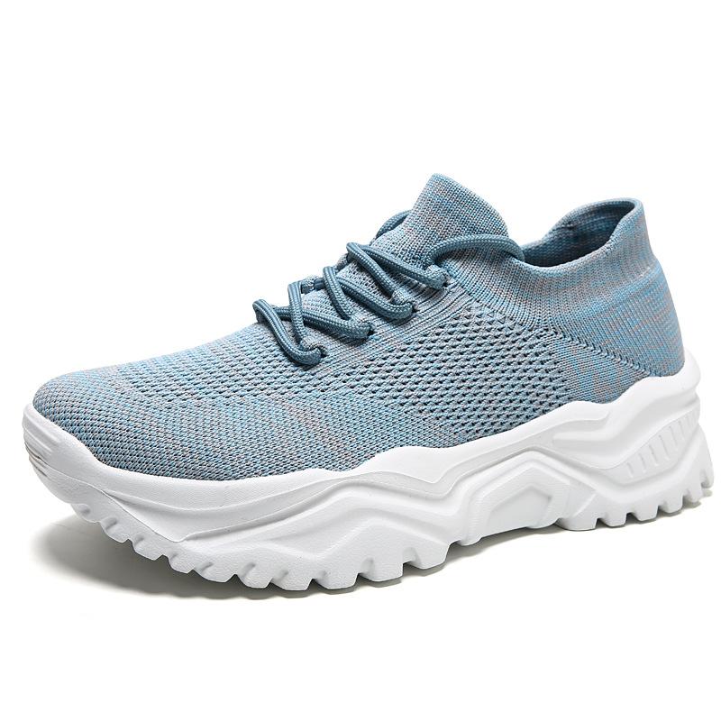 

Six-color new women s shoes fly-woven fashion casual large-size women s shoes platform-soled trendy women s shoes mesh casual shoes 35