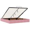 Ottoman Bed with Mattress and Headboard Pink 200 X 200 Cm Velvet