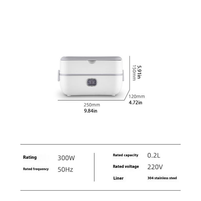 Electric Lunch Box Double Layer Insulated Food Heater for Dormitory Kitchen Office Travel Food Storage Container