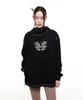 Turtleneck Long Hoodie Black