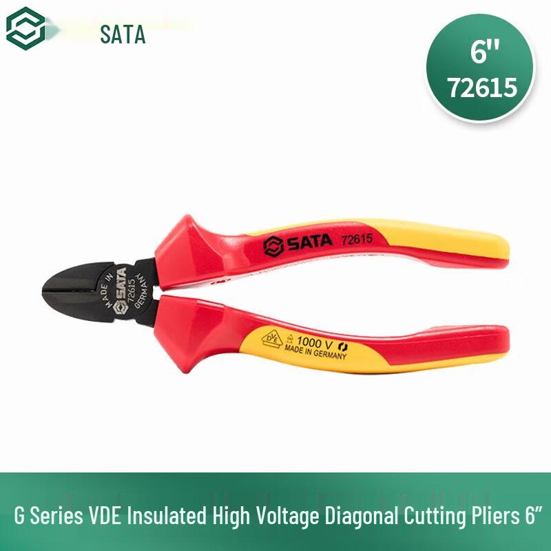 SATA VDE Insulated Diagonal Pliers