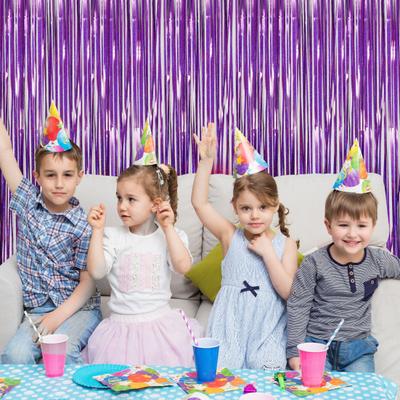 3 Τεμάχια Κουρτίνα Βροχής 1 x 2,5μ Λαμπερό Φόντο με Κρόσσια από Αλουμινόχαρτο Σετ Κουρτίνες Φόντου με Κρόσσια Γάμοι Στηρίγματα για Φωτογραφικό Θάλαμο Διακόσμηση Πάρτι