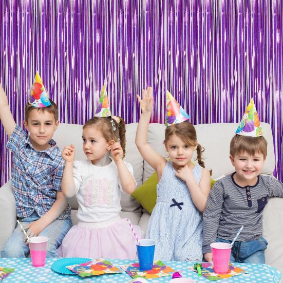 Rain Curtain 1 X 2.5m Sparkling Foil Fringe Backdrop Set