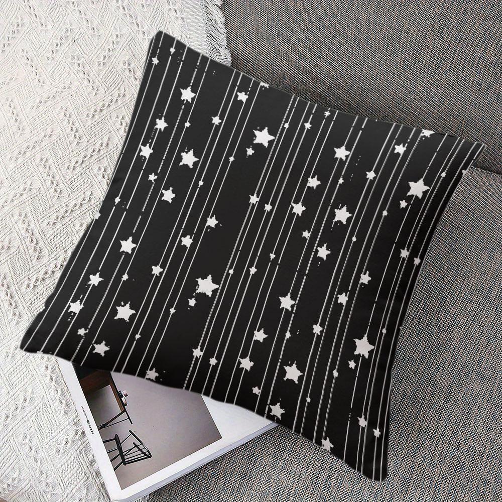 Starfall Stripe Square Jacquard Pillow Cover for Sofa Office Waist Cushion Cover Home Decorative Pillowcase