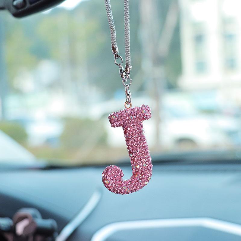 Rhinestone Bow Polymer Clay Rearview Mirror Ornament for Women