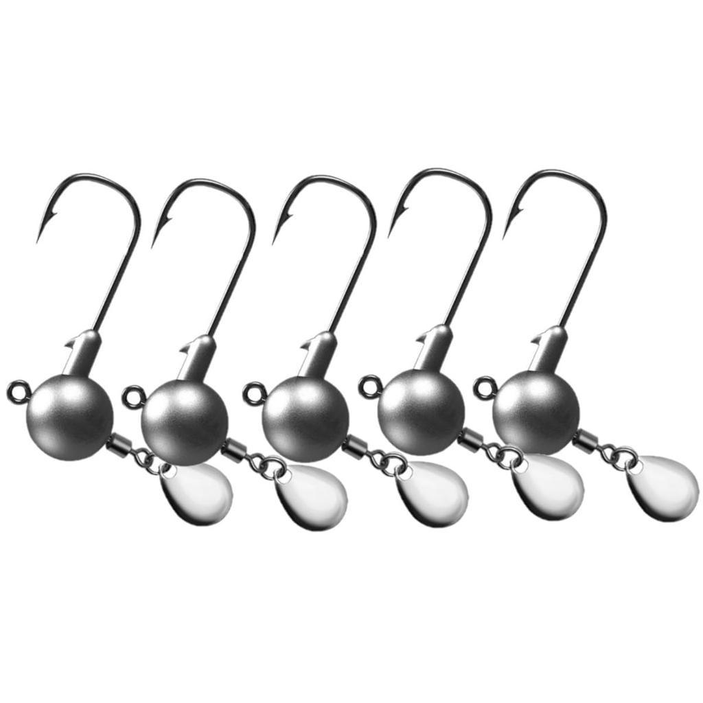 HOUSON Fishing Carbon Steel Fishing Hook Set for Jigs and Saltwater with Barbs Hooks, 5-Piece Set, Hooks, Fishing,