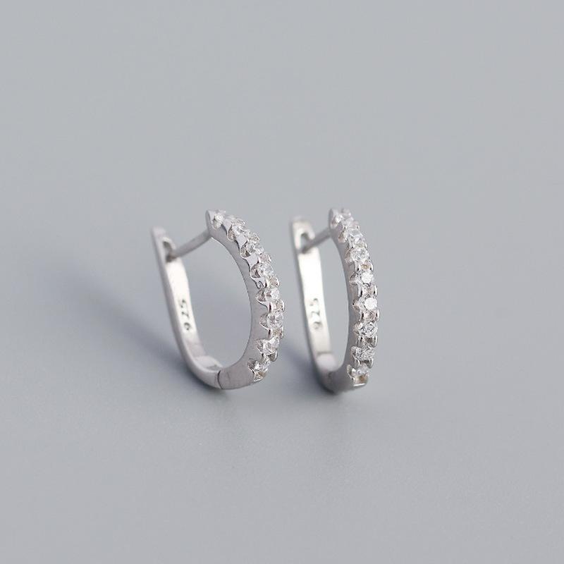 Minimalist Earrings Mini Hoop Gold Plated Huggie Sterling Silver rainbow Colorful Zirconia Earrings for Women Clip Hoop Earrings