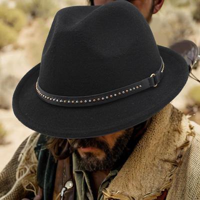 Fedora Hat Jazz Cap Cosplay Panama Widebrim puošniai suknelių kokteilių vakarėliui lauke