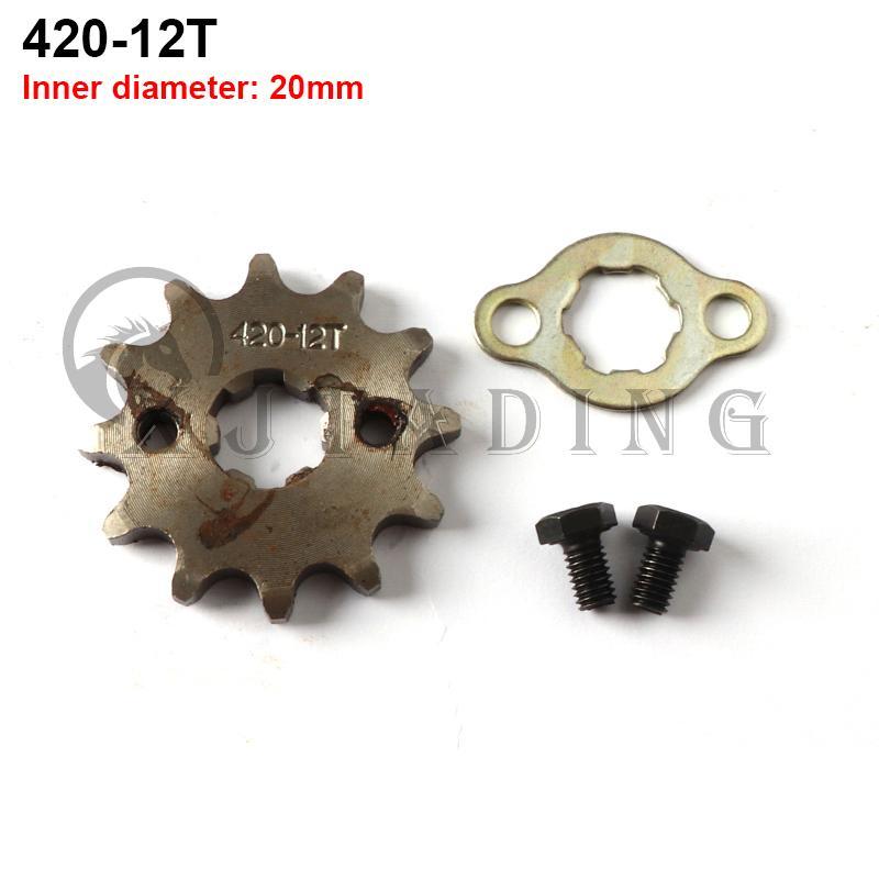 420#20MM 10 11 12 13 14 15 16 17 18 19T Toothed Sprocket&Fixed Plate Lock for 50-125cc Motorcycle Pit Dirt Bike ATV Go Kart Quad
