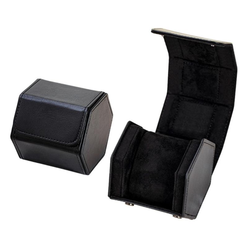Elegant PU Leather Hexagon Watch Box Compact Design For Safe Jewelry