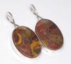 Decent Fruit Jasper 925 Silver Plated Earrings 1.4" Fashion Gifts Trendy S0m02